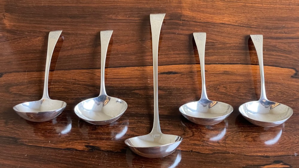 Set George III silver ladles, 1797