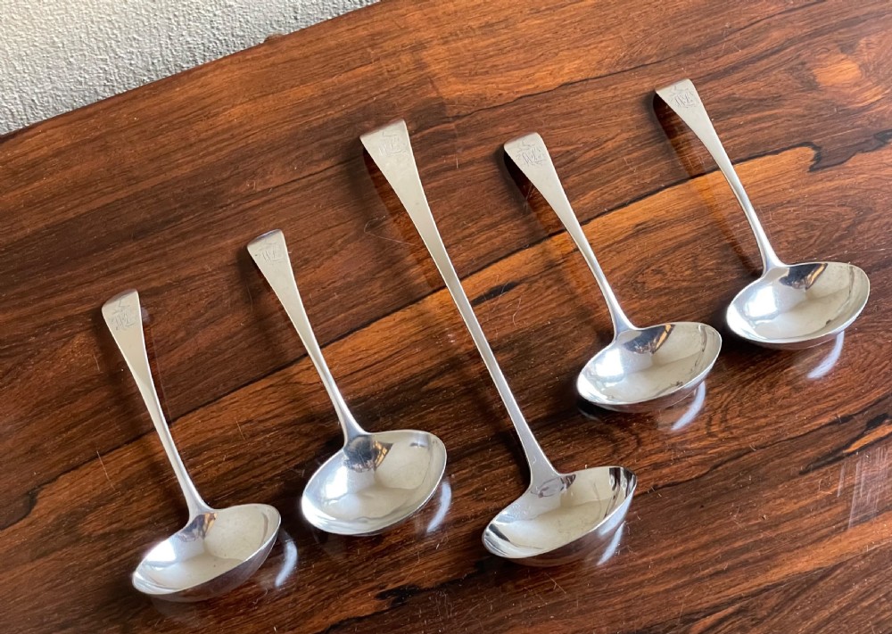 Set George III silver ladles, 1797 View II