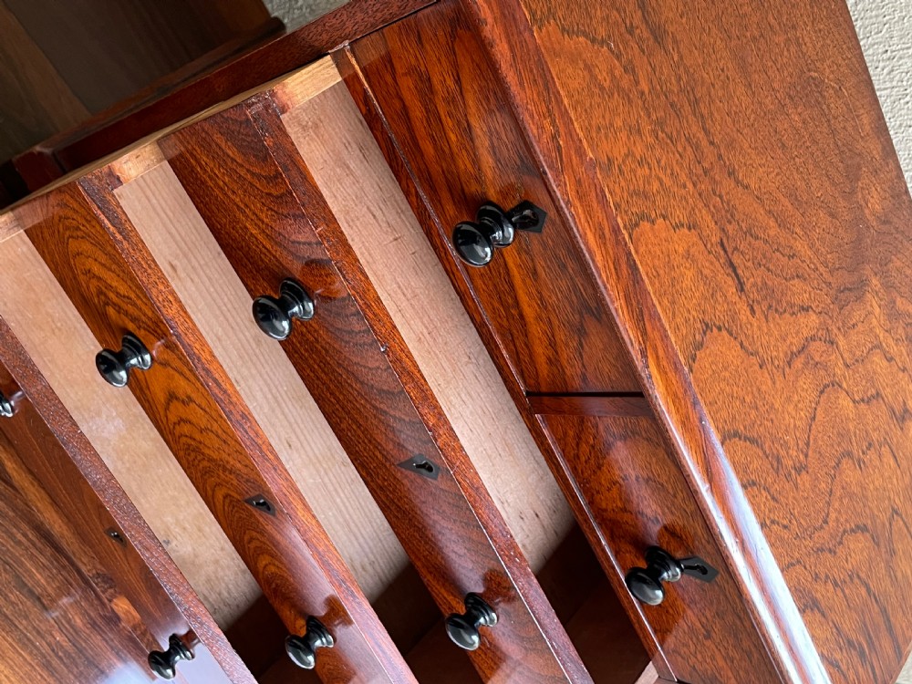 Victorian Mahogany Miniature Chest Of Drawers, Apprentice Piece. View V