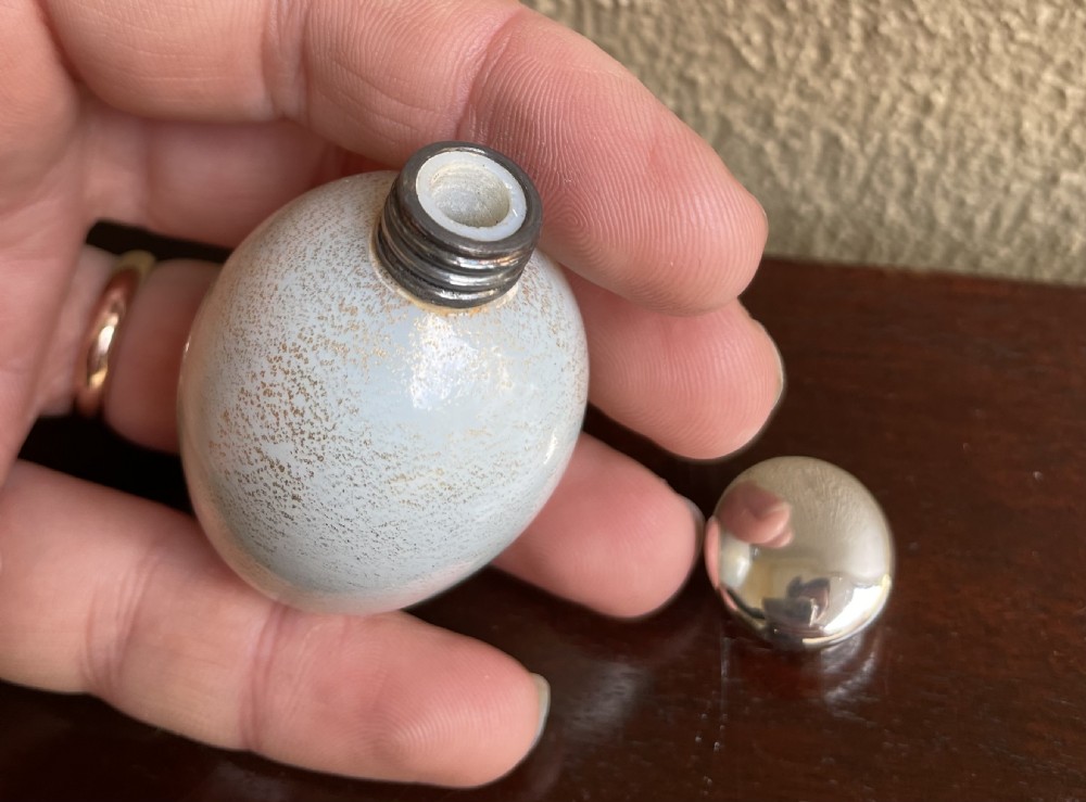 Beautiful Victorian Egg Shaped Scent Bottle, 1887 View V