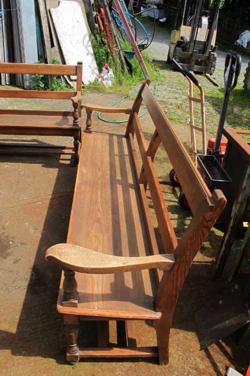 VICTORIAN WAITING ROOM BENCHES X3 - ADDITIONAL PHOTO 5