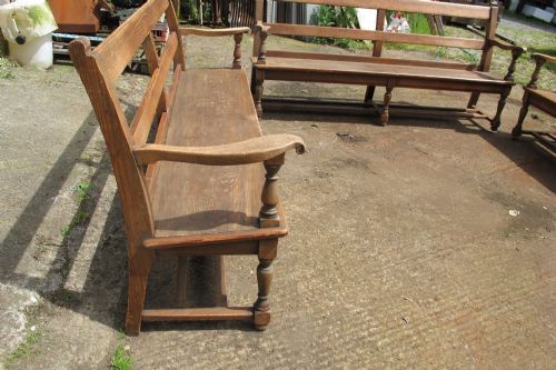 VICTORIAN WAITING ROOM BENCHES X3 - ADDITIONAL PHOTO 8
