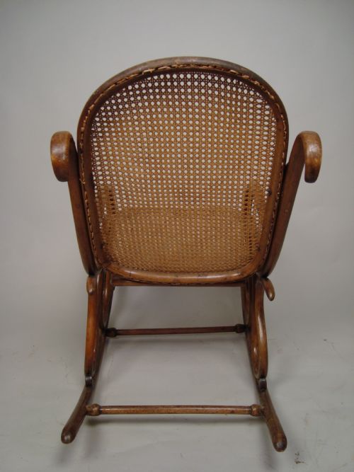 ANTIQUE CANE ROCKING CHAIR C1920 - ADDITIONAL PHOTO 2