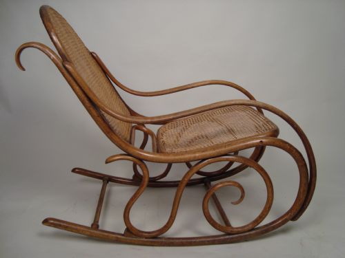 ANTIQUE CANE ROCKING CHAIR C1920 - ADDITIONAL PHOTO 3