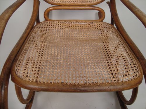 ANTIQUE CANE ROCKING CHAIR C1920 - ADDITIONAL PHOTO 5