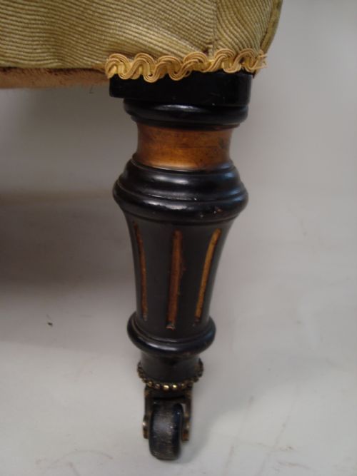 A VICTORIAN BUTTON BACK NURSING CHAIR - ADDITIONAL PHOTO 2