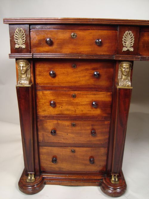 A MAGNIFICENT REGENCY PEDESTAL DESK IN THE MANNER OF 'THOMAS HOPE' - ADDITIONAL PHOTO 2