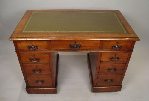 an original victorian mahogany twin pedestal desk - CATEGORY: ANTIQUE DESKS - DATED VICTORIAN
