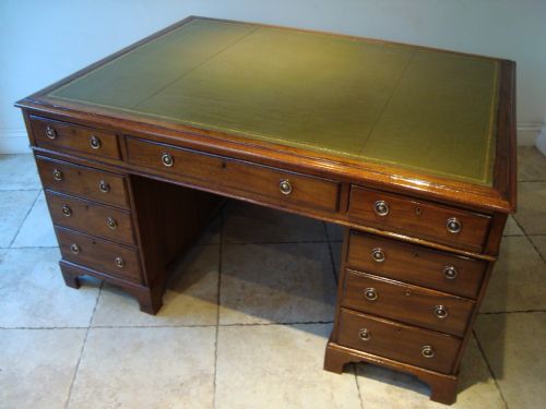 EDWARDIAN LARGE PARTNERS DESK - ADDITIONAL PHOTO 1