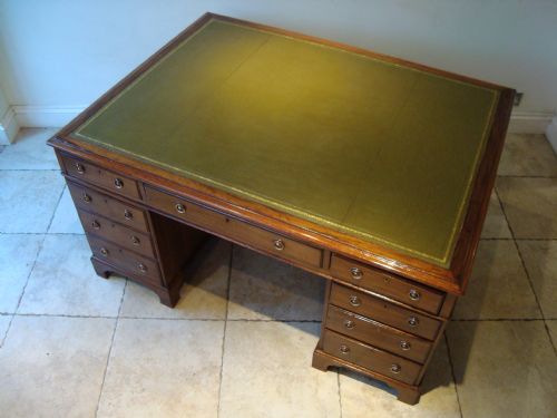 EDWARDIAN LARGE PARTNERS DESK - ADDITIONAL PHOTO 4