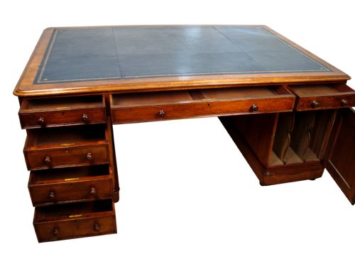 LARGE VICTORIAN DIRECTORS PARTNERS DESK - ADDITIONAL PHOTO 3