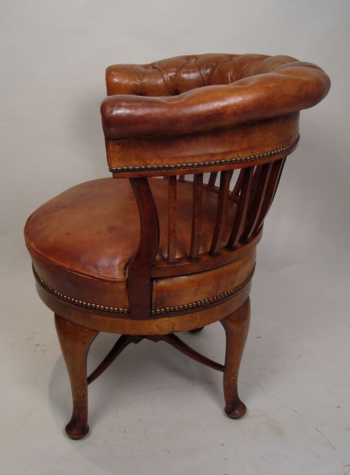 A DELIGHTFUL VICTORIAN DESK CHAIR - ADDITIONAL PHOTO 4
