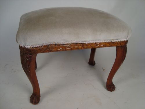 a pretty late art deco walnut stool - CATEGORY: ANTIQUE STOOLS - DATED 1930