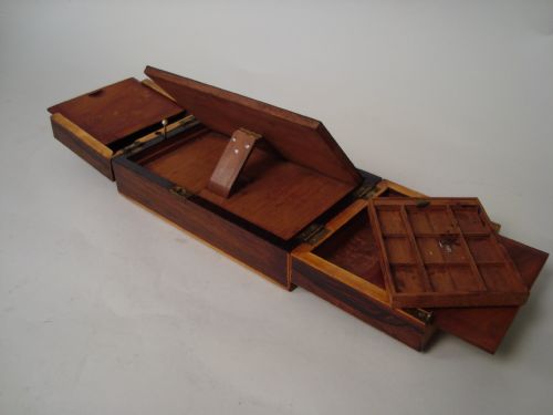 A VICTORIAN ROSEWOOD ART BOX - ADDITIONAL PHOTO 2