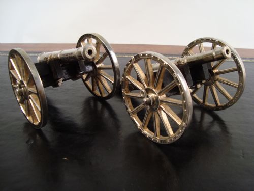 A PAIR OF VICTORIAN DECORATIVE CANNONS - ADDITIONAL PHOTO 7