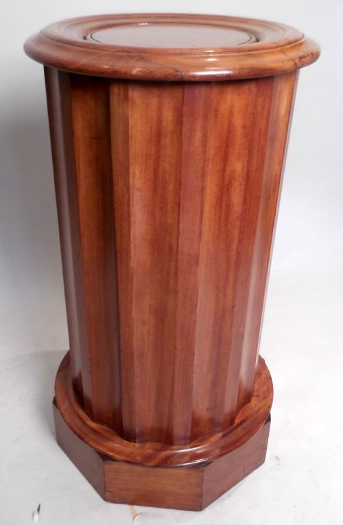 a victorian cylindrical bedside cupboard - CATEGORY: ANTIQUE CABINETS - DATED 1860