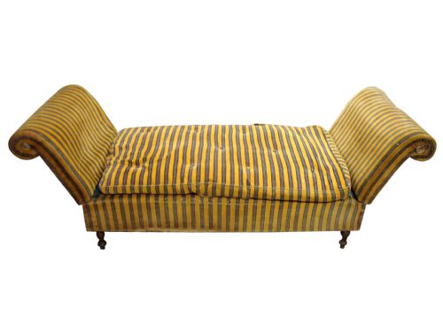 a 19th cent french sofa day bed couch - CATEGORY: ANTIQUE SOFAS - DATED VICTORIAN