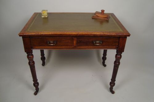 an edwardian oak writing desktable - CATEGORY: ANTIQUE DESKS - DATED EDWARDIAN