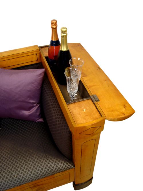 A RARE ART DECO SATIN BIRCH SETTEE - ADDITIONAL PHOTO 1