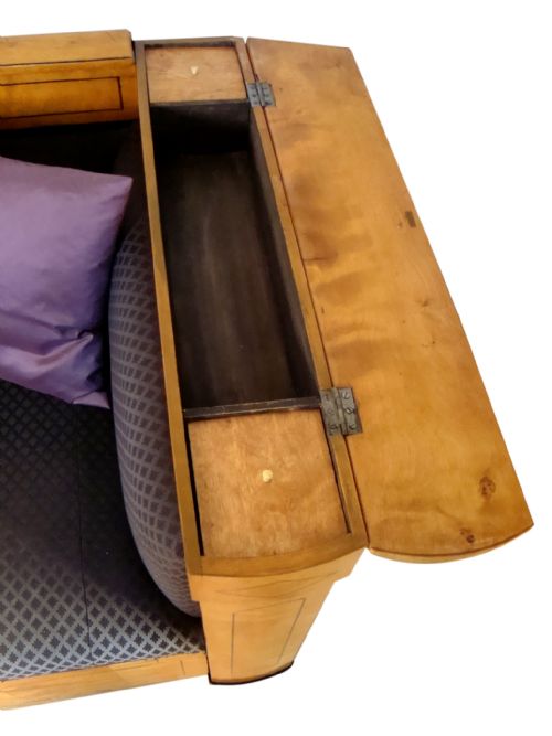 A RARE ART DECO SATIN BIRCH SETTEE - ADDITIONAL PHOTO 5