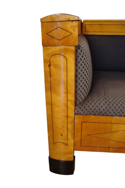 A RARE ART DECO SATIN BIRCH SETTEE - ADDITIONAL PHOTO 6
