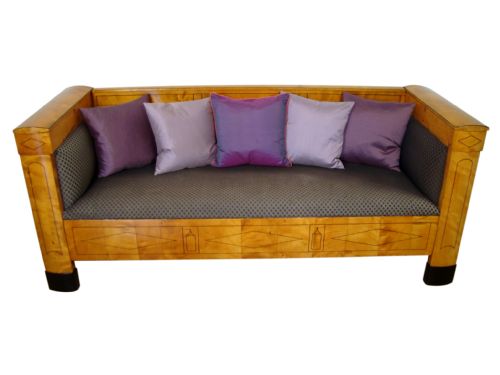 A RARE ART DECO SATIN BIRCH SETTEE - ADDITIONAL PHOTO 7