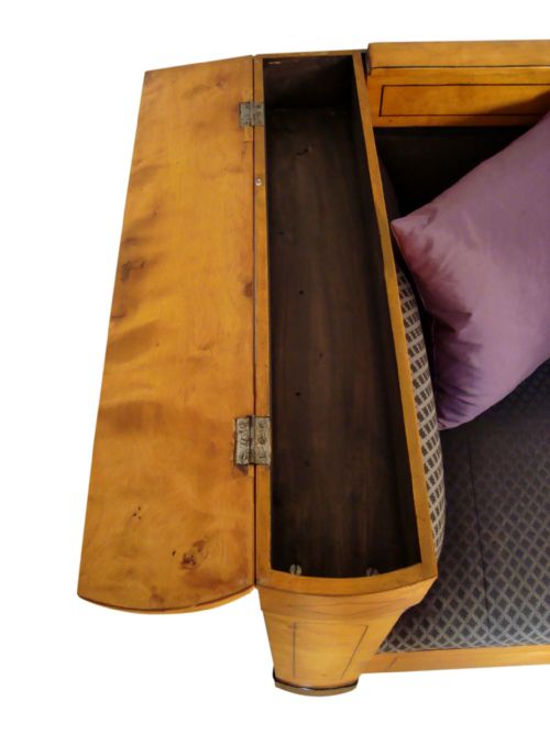 A RARE ART DECO SATIN BIRCH SETTEE - ADDITIONAL PHOTO 9