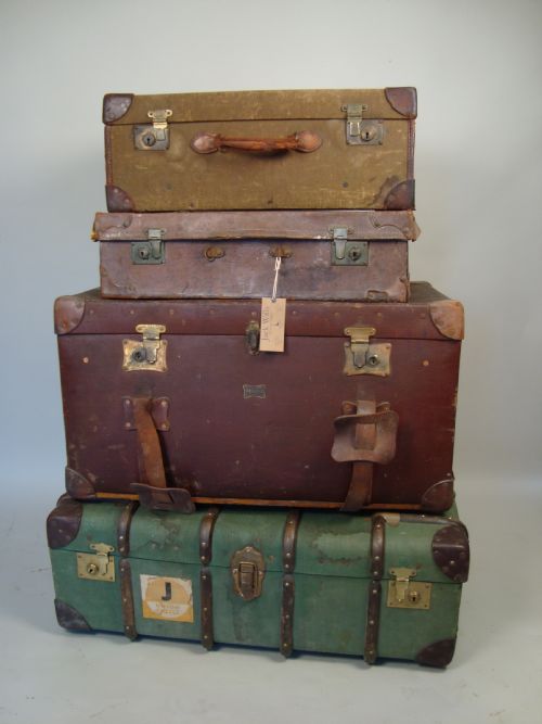 a vintage set of trunks and luggage - CATEGORY: ANTIQUE MISCELLANEOUS - DATED 1930