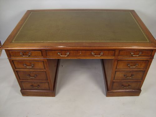 a handsome large edwardian writing desk - CATEGORY: ANTIQUE DESKS - DATED EDWARDIAN
