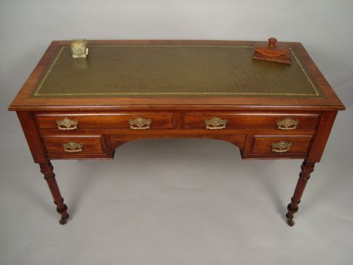 a fine victorian walnut writing desktable - CATEGORY: ANTIQUE DESKS - DATED VICTORIAN