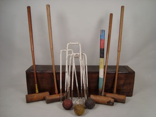 a vintage croquet set circa 1930 - CATEGORY: ANTIQUE MISCELLANEOUS - DATED 1930