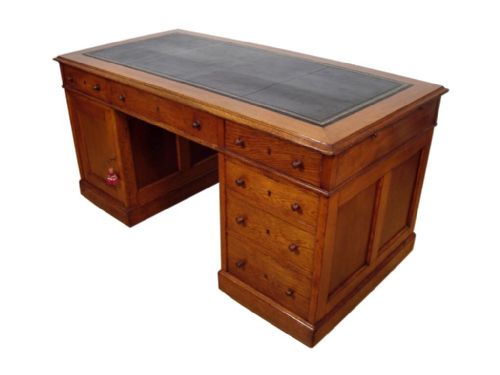 A SUPERIOR QUALITY VICTORIAN OAK ARCHITECTS DESK - ADDITIONAL PHOTO 2