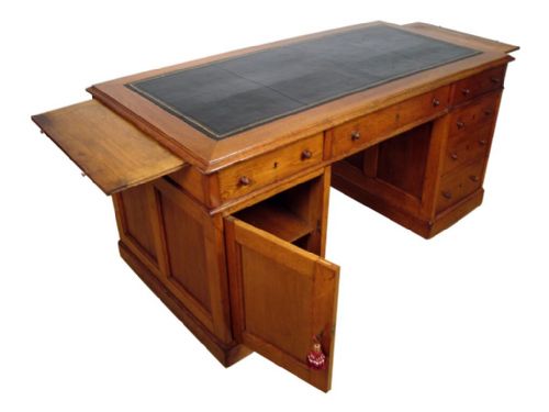A SUPERIOR QUALITY VICTORIAN OAK ARCHITECTS DESK - ADDITIONAL PHOTO 4