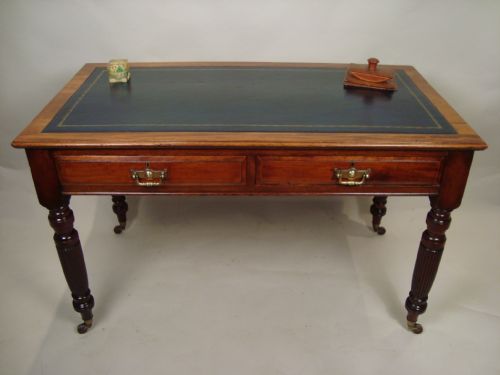 A FINE EDWARDIAN LARGE WRITING TABLE - ADDITIONAL PHOTO 7
