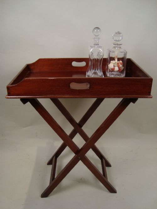an elegant victorian mahogany butlers tray - CATEGORY: ANTIQUE MISCELLANEOUS - DATED VICTORIAN