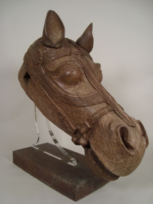 a very impressive large mounted horses head circa 1860 - CATEGORY: ANTIQUE MISCELLANEOUS - DATED 1860