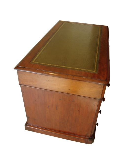 A SUPERIOR QUALITY VICTORIAN PEDESTAL DESK - ADDITIONAL PHOTO 4