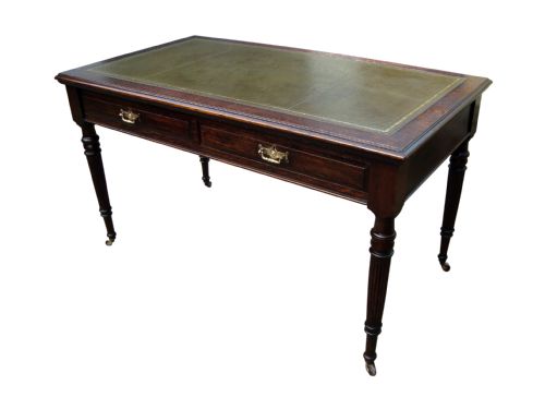 a elegant large edwardian oak writing table - CATEGORY: ANTIQUE DESKS - DATED EDWARDIAN