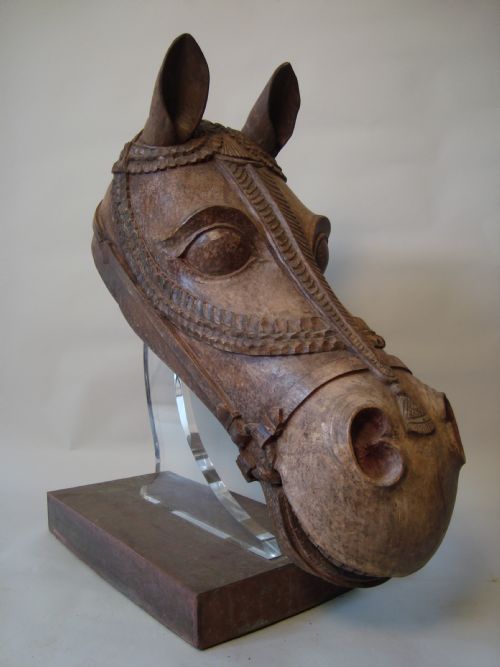 a very rare and impressive large mounted horses head circa 1860 - CATEGORY: ANTIQUE MISCELLANEOUS - DATED 19TH CENTURY