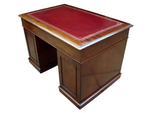 AN EXCEPTIONAL VICTORIAN PEDESTAL WRITING DESK - ADDITIONAL PHOTO 2