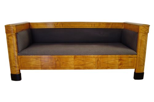 A RARE ART DECO SATIN BIRCH SETTEE - ADDITIONAL PHOTO 2