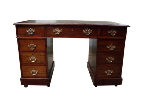 A DELIGHTFUL VICTORIAN PEDESTAL WRITING DESK - ADDITIONAL PHOTO 1