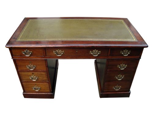 a delightful victorian pedestal writing desk - CATEGORY: ANTIQUE DESKS - DATED VICTORIAN