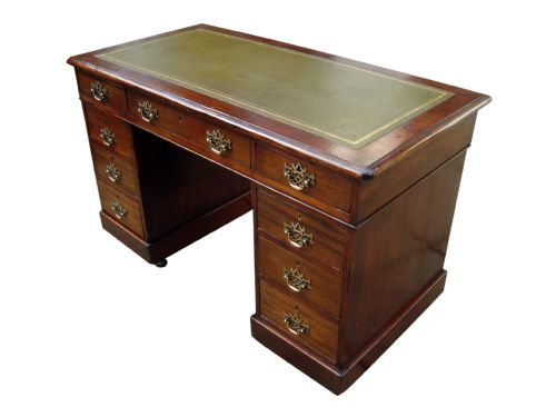 A DELIGHTFUL VICTORIAN PEDESTAL WRITING DESK - ADDITIONAL PHOTO 6