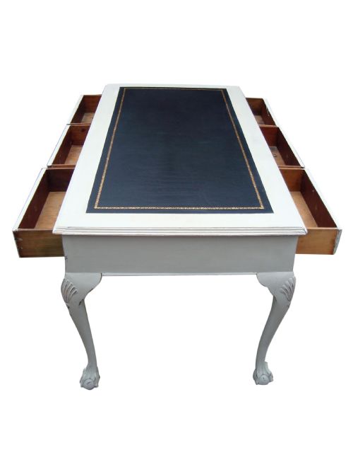 AN ATTRACTIVE PAINTED PARTNERS WRITING TABLEDESK - ADDITIONAL PHOTO 1