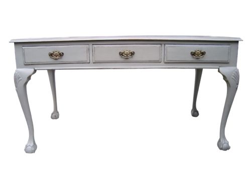 AN ATTRACTIVE PAINTED PARTNERS WRITING TABLEDESK - ADDITIONAL PHOTO 3
