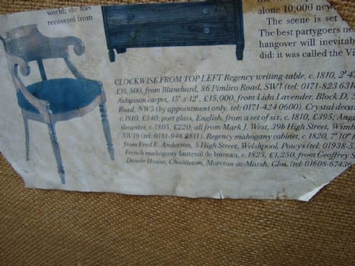 A HANDSOME REGENCY FRENCH DESK CHAIR 'FAUTEUIL DE BUREAU' - ADDITIONAL PHOTO 5