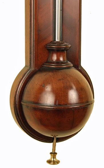 fig 1. Mahogany wheel barometer by George Adams - No 60 Fleet Street, London