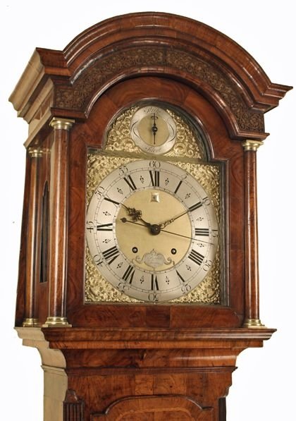 fig 1. Walnut longcase clock by William Stumbels - Totnes