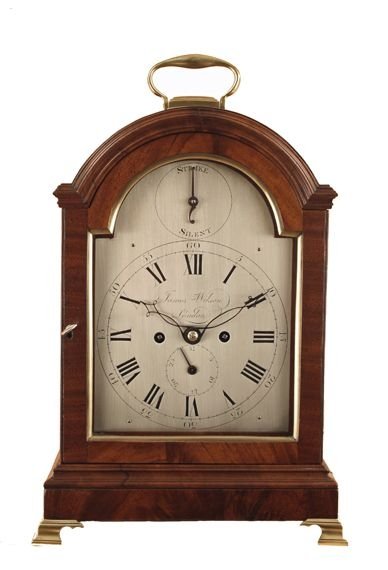 Mahogany Antique Bracket Clock by James Wilson - London